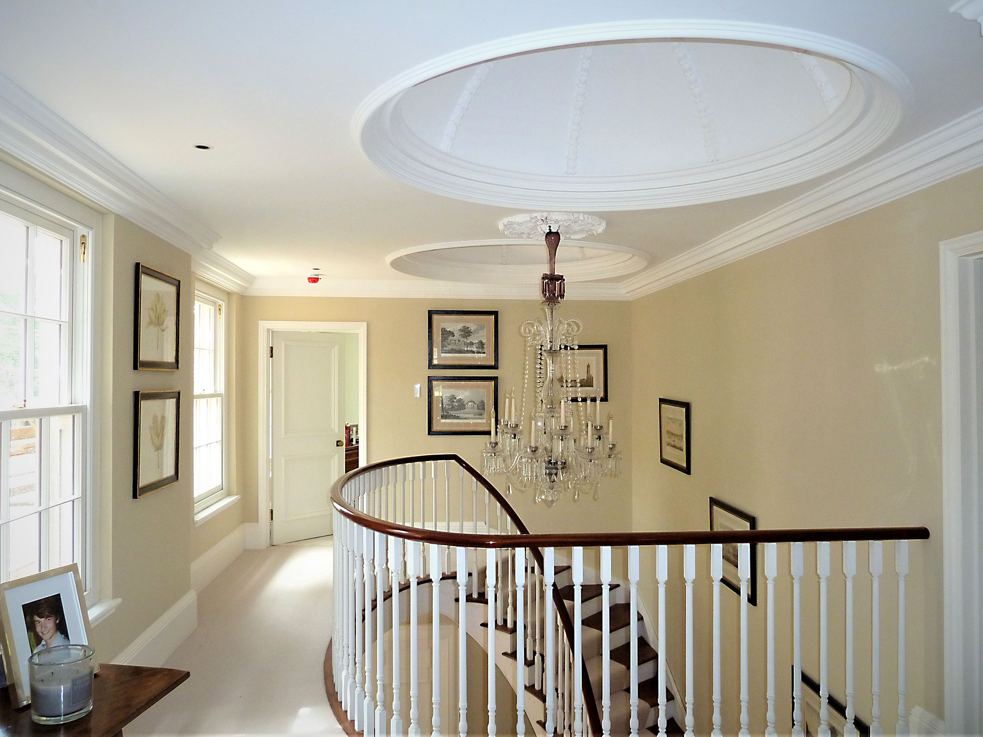 Interior stairwell at landing level - Castle Eaton Construction, Surrey