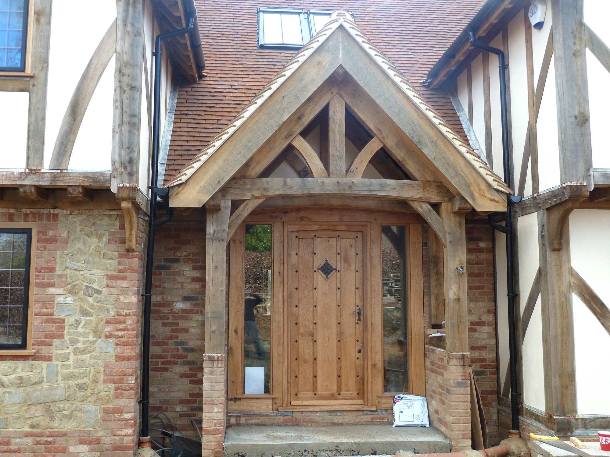 exterior view during construction - Castle Eaton Construction, Surrey