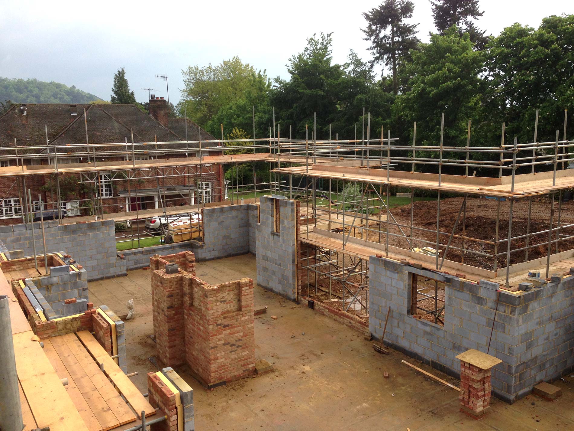 ground works under construction - Castle Eaton Construction, Surrey