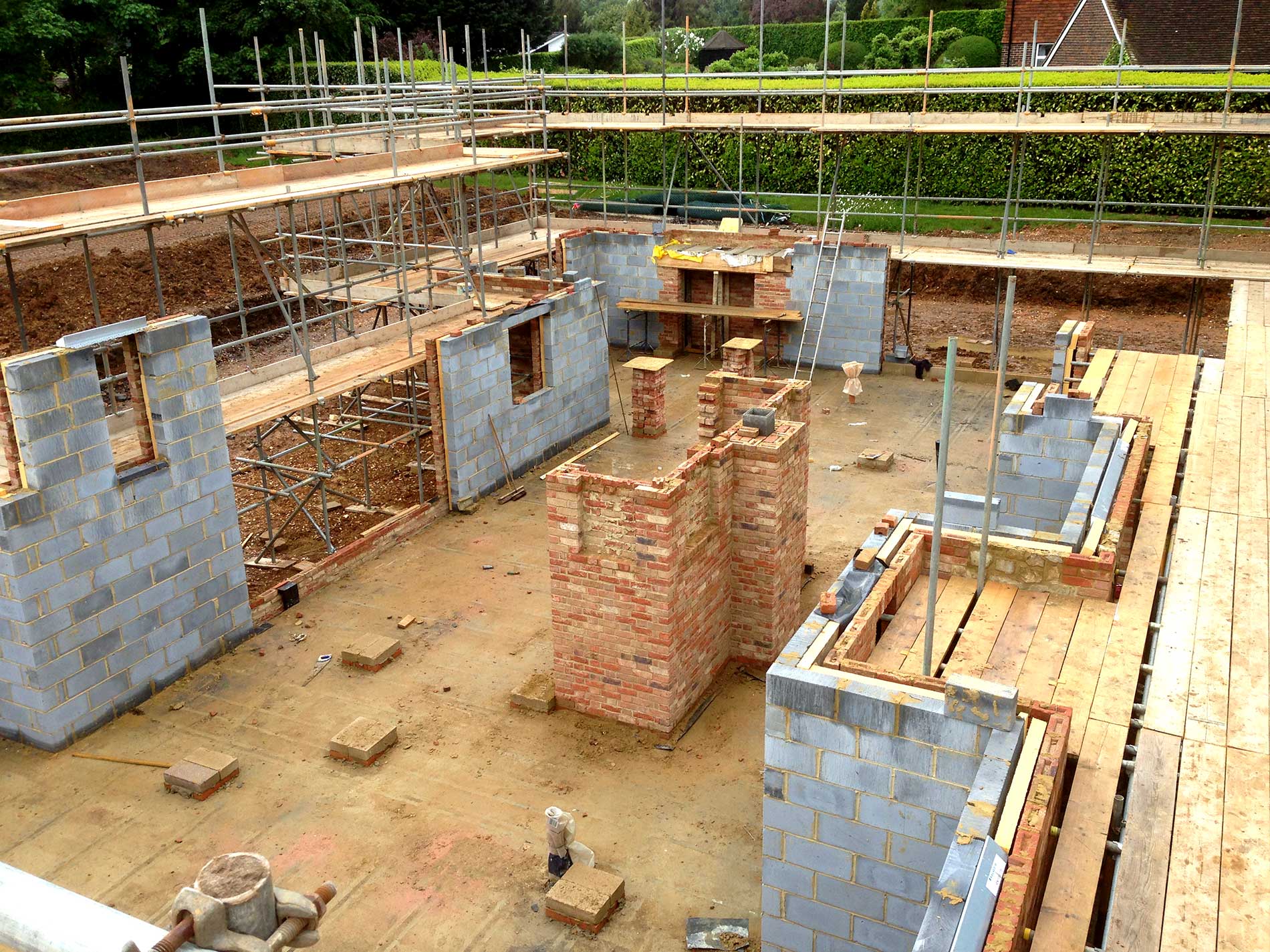 ground works under construction - Castle Eaton Construction, Surrey