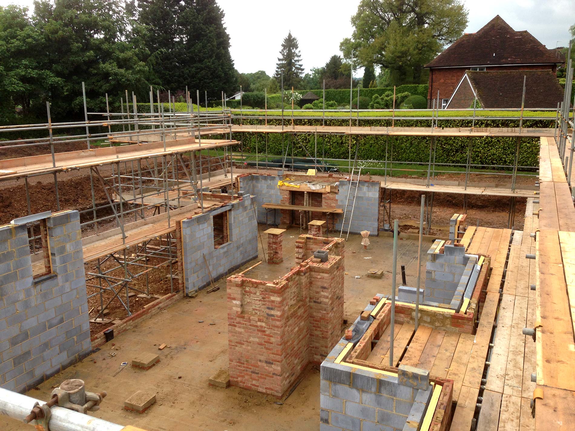 ground works under construction - Castle Eaton Construction, Surrey