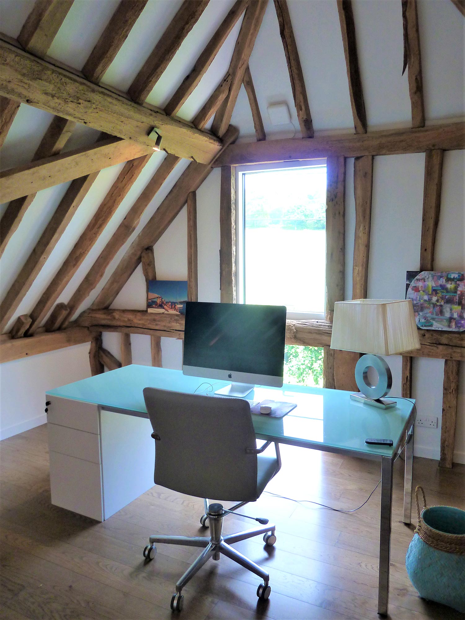 barn interior after renovation - Castle Eaton Construction