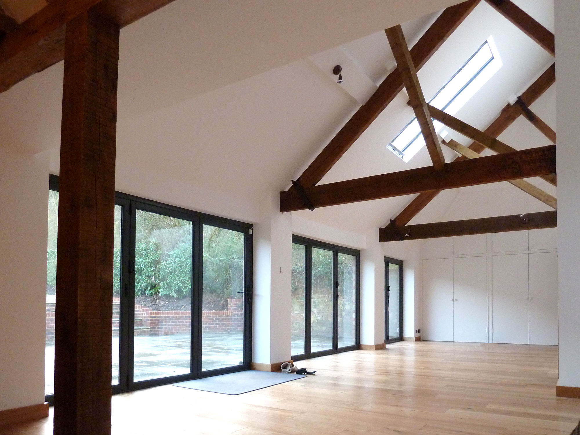 Interior of barn - Castle Eaton Construction, Surrey