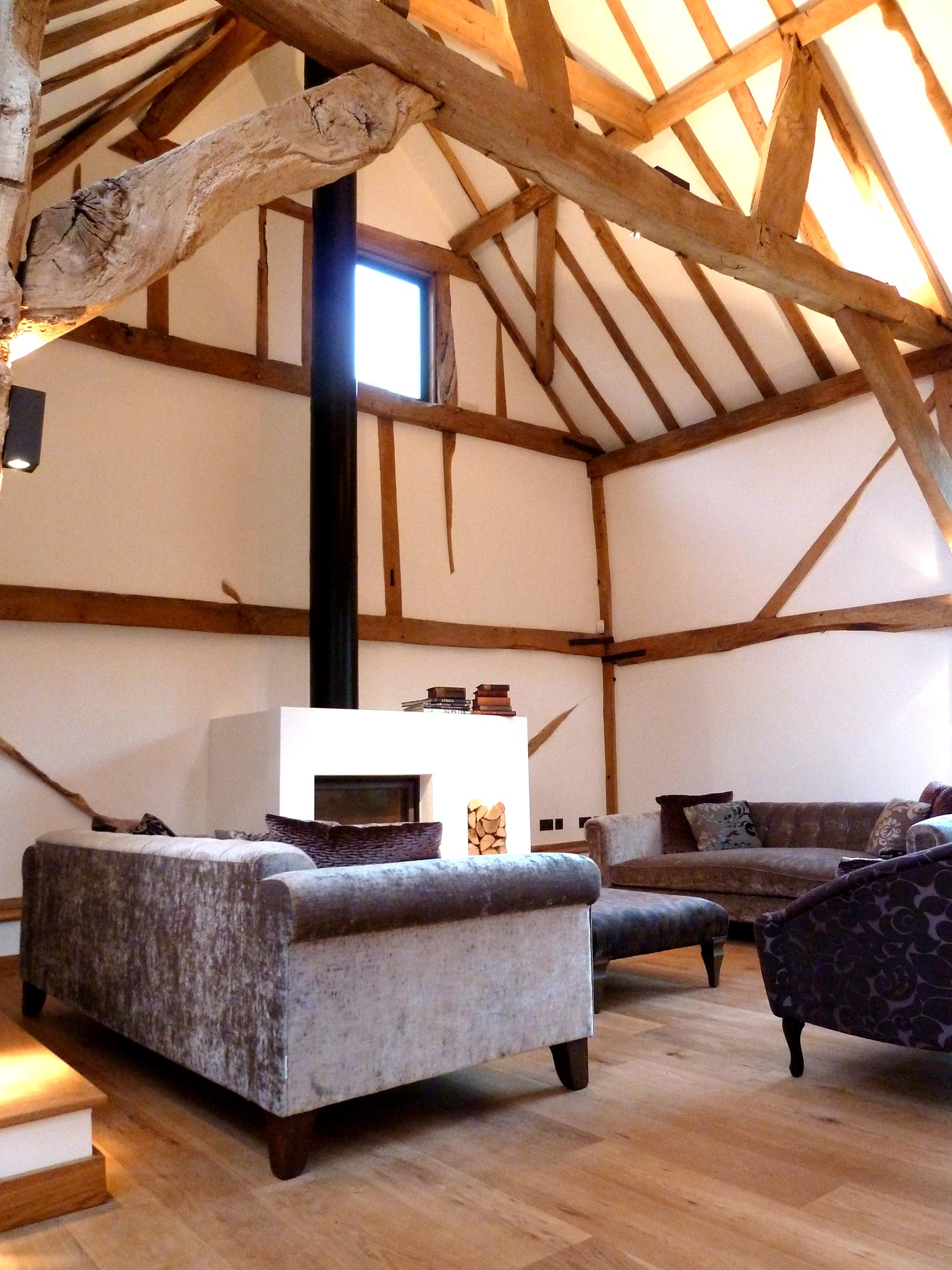 Interior of barn - Castle Eaton Construction, Surrey